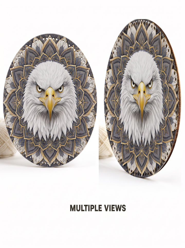 Eagle Mandala Graphic Crochet Basket Bottom