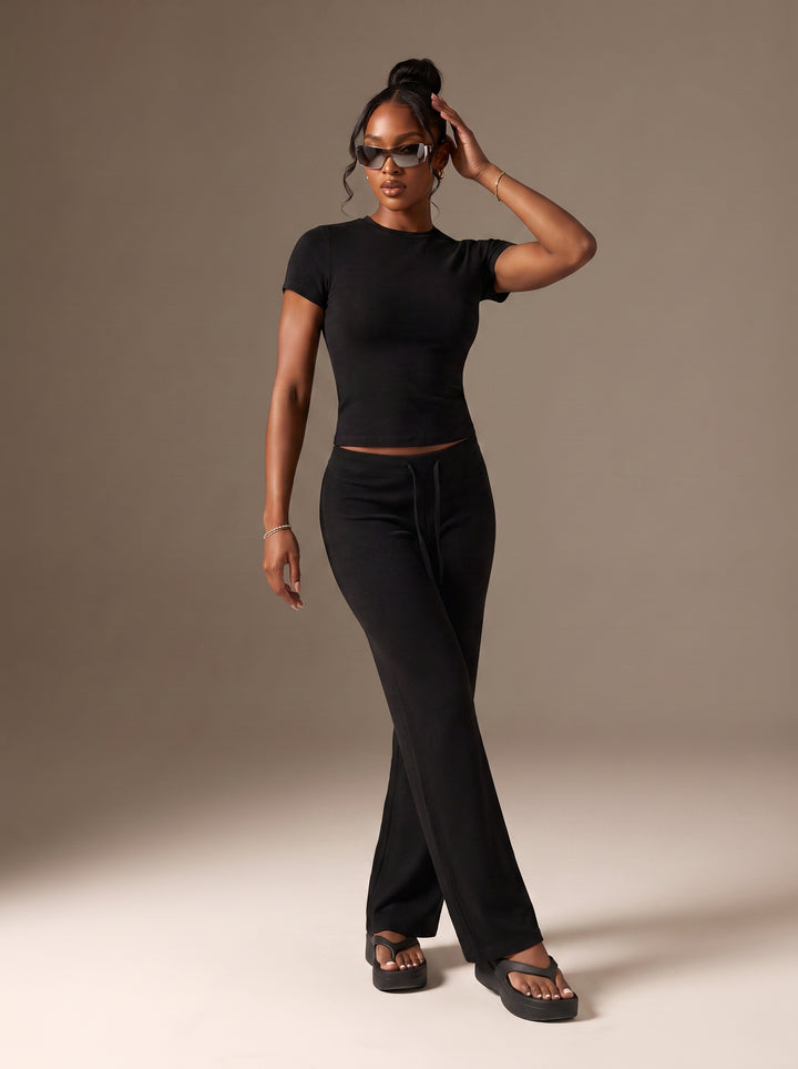 Seamless Fitted Lounge Pants Set