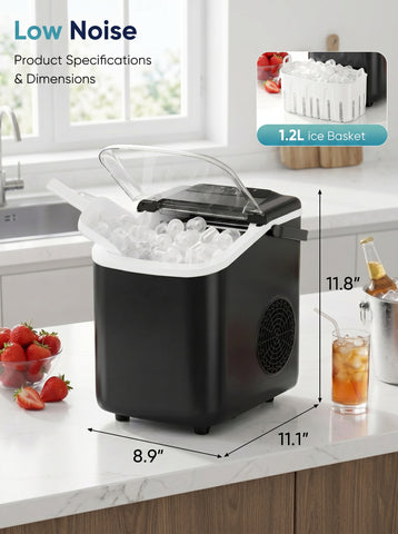[World Cup 2026]Desktop Ice Maker With Movable Handle Can Produce 9 Ice Balls In 6 To 8 Minutes Equipped With A Basket And A Spoon