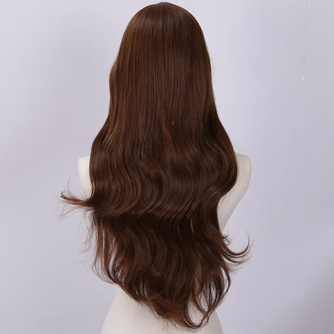 Long Wavy Brown Synthetic Wig