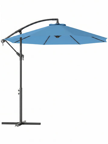 10' Cantilever Tilt Offset Patio Umbrella w/ UV & Water Safe Material & Cross Base (Weight Not Included)