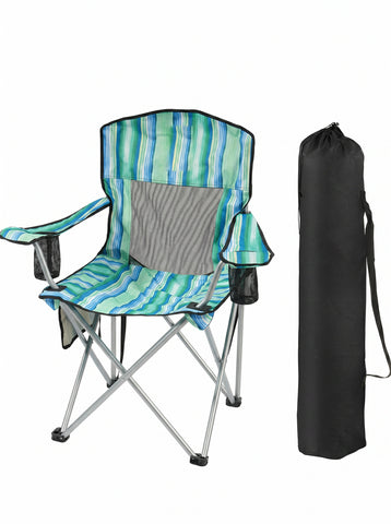[World Cup 2026]Camping Chair Portable Folding Outdoor Chair With Armrests Cup Holder And Carrying Bag Foldable Chair For Camping Beach And More