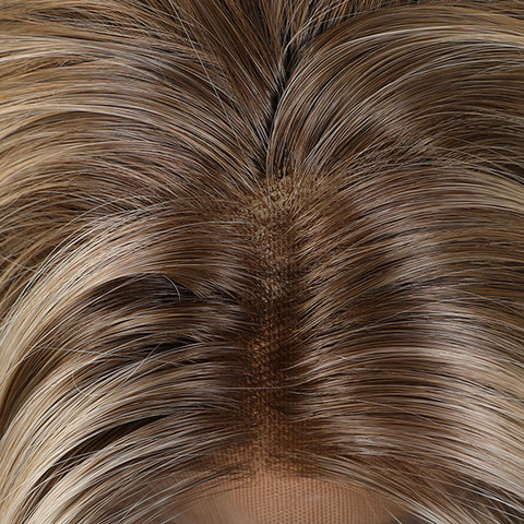 Light Golden Wavy Lace Front Wig