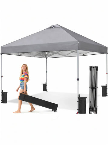 10x10 feet retractable tent, portable outdoor shelter, suitable for beaches, events, camping