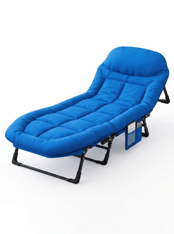 [World Cup 2026]Folding Bed Adjustable Camping Bed With Mattress Suitable For Courtyard Or Beach