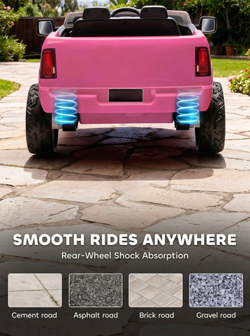 Qaba 12V Kids Ride on Car, Licensed Dodge RAM 3500 Ride on Toys with Dual Motors, Remote Control for Toddlers