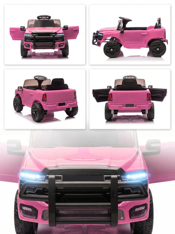 Qaba 12V Kids Ride on Car, Licensed Dodge RAM 3500 Ride on Toys with Dual Motors, Remote Control for Toddlers