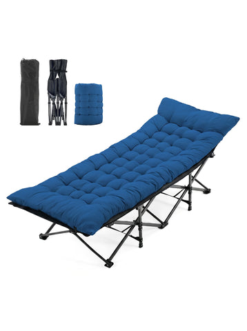 [World Cup 2026]Foldable Camping Bed With Mattress Sturdy And Durable Folding Bed