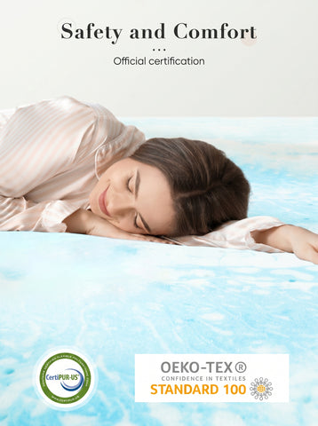 [World Cup 2026]Memory Foam Cooling Gel Swirl Infused Bed Topper for Back Pain