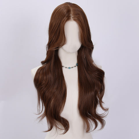Long Wavy Brown Synthetic Wig