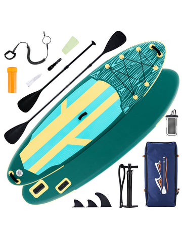 An inflatable stand-up kayak, equipped with anti-slip deck, durable high-quality materials and complete kayak accessories