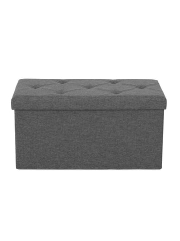 Storage Ottoman with Thicker Foam Padded Seat, Folding Foot Rest for Living Room End of Bed Bench
