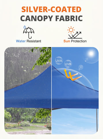 [World Cup 2026]10x10ft Pop Up Canopy Tent Easy Setup Outdoor Shade Instant Portable Sun Shelter Canopy Tent for Parties Camping Beach