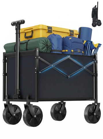 [World Cup 2026]Foldable Trolley Equipped With Wheels With A Load Capacity Of 220 Pounds A Sturdy And Durable Mini Foldable Portable Van With Adjustable Handles