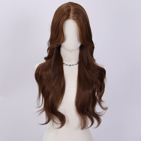 Long Wavy Brown Synthetic Wig