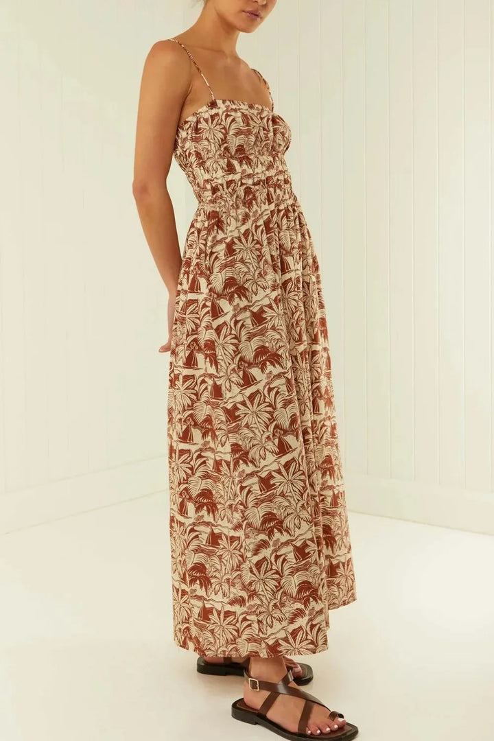 Printed Square Neck Cami Dress