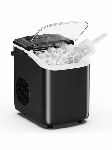 [World Cup 2026]Desktop Ice Maker With Movable Handle Can Produce 9 Ice Balls In 6 To 8 Minutes Equipped With A Basket And A Spoon