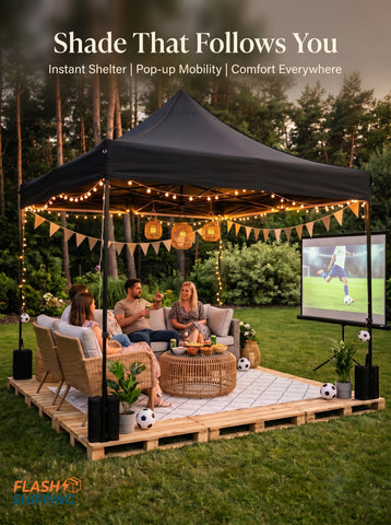 10' x 10' Replacement Canopy Top for Pop Up Canopy Tent with 4 Sand Bags, UPF50+ Protection