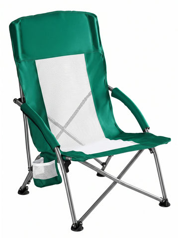 [World Cup 2026]Portable Folding Camping Chair With Storage Pockets And Backpack Mesh-Ventilated Chair Back