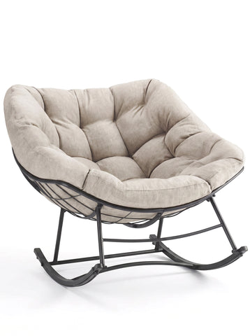 [World Cup 2026]Recliner An Oversized Egg-Shaped Chair With A Cushion With A Load Capacity Of 450 Pounds A Non-Slip And Quiet Rocking Chair