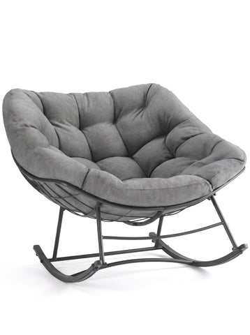 [World Cup 2026]Recliner An Oversized Egg-Shaped Chair With A Cushion With A Load Capacity Of 450 Pounds A Non-Slip And Quiet Rocking Chair