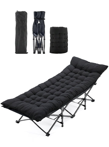 [World Cup 2026]Foldable Camping Bed With Mattress Sturdy And Durable Folding Bed