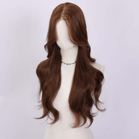 Long Wavy Brown Synthetic Wig
