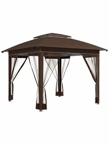12' x 12' Pop Up Canopy Tent with Netting and Carry Bag, Instant Sun Shelter with 137 sq.ft Shade