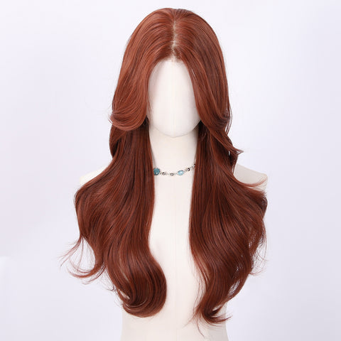 Long Wavy Auburn Synthetic Wig