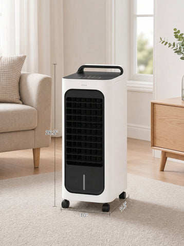 Room Air Cooler with Ice Packs, Ice Cooling Fan Water Humidifier Unit with Remote, Timer, Oscillating