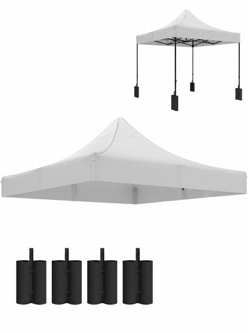 10' x 10' Replacement Canopy Top for Pop Up Canopy Tent with 4 Sand Bags, UPF50+ Protection