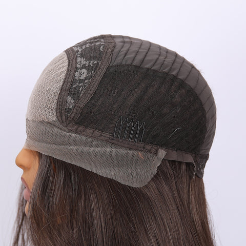 Long Straight With Bangs Synthetic Wig