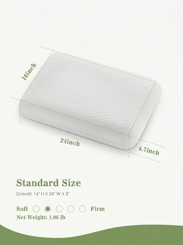 Memory foam pillow, detachable washable pillowcase, odorless, ergonomic pillow, full sleeping position, cervical support pillow
