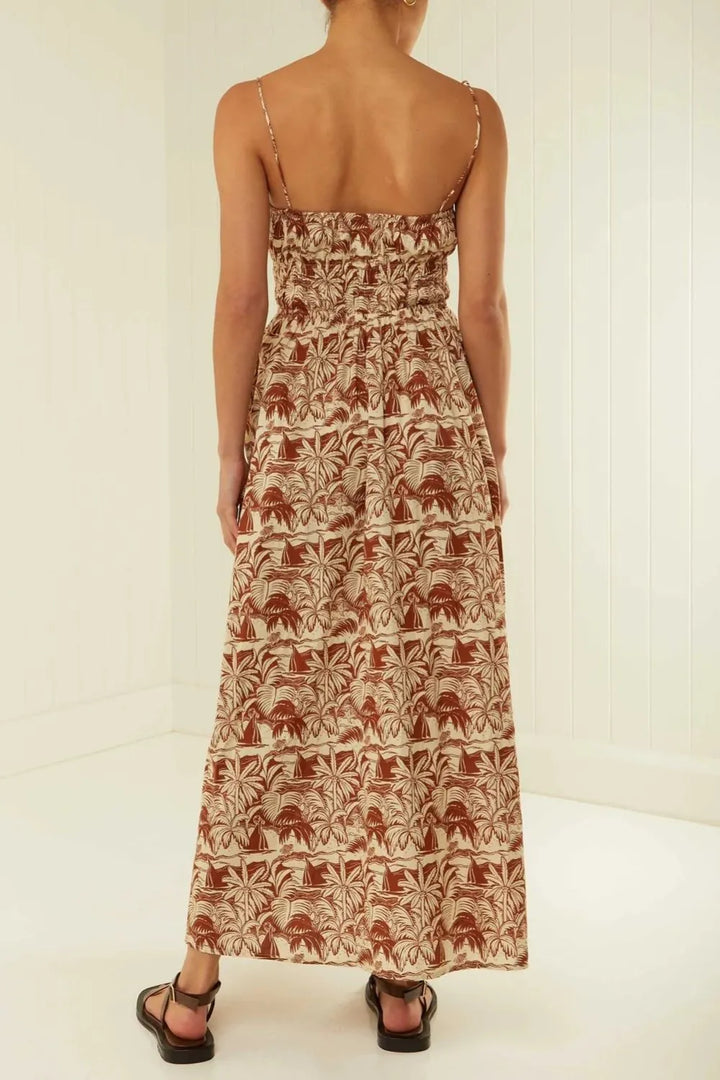 Printed Square Neck Cami Dress