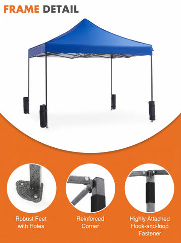 [World Cup 2026]10x10ft Pop Up Canopy Tent Easy Setup Outdoor Shade Instant Portable Sun Shelter Canopy Tent for Parties Camping Beach