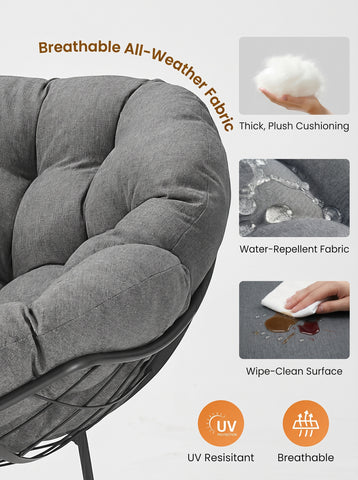 [World Cup 2026]Recliner An Oversized Egg-Shaped Chair With A Cushion With A Load Capacity Of 450 Pounds A Non-Slip And Quiet Rocking Chair
