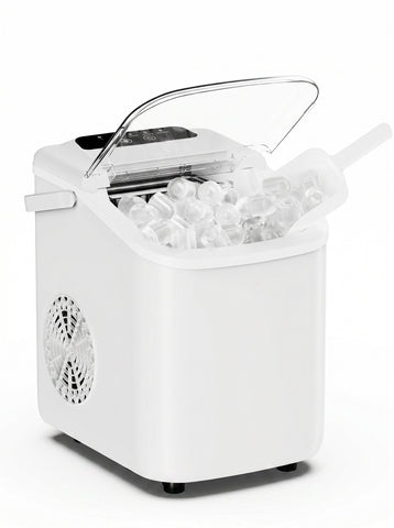 [World Cup 2026]Desktop Ice Maker With Movable Handle Can Produce 9 Ice Balls In 6 To 8 Minutes Equipped With A Basket And A Spoon