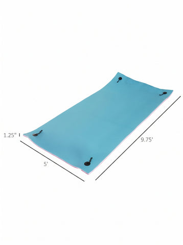 10' x 5' Floating Water Mat, 3-Layer Swimming Pool Float Ultimate Super-Sized Portable Foam Raft, Thick and Durable Water Activities Mat for Lake, Oceans