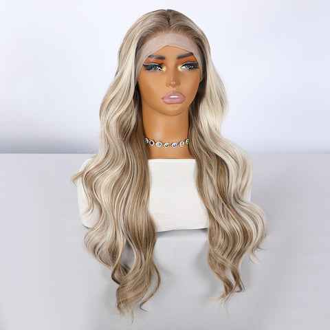 Light Golden Wavy Lace Front Wig