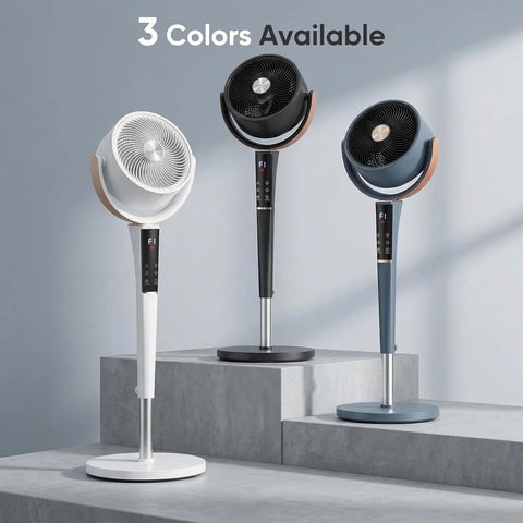 Silent Upright Fan 15-Speed Floor-Standing Fan, With Touch Control And LED Lights