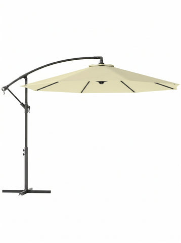 10' Cantilever Tilt Offset Patio Umbrella w/ UV & Water Safe Material & Cross Base (Weight Not Included)