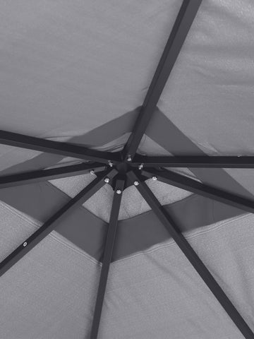 10' x 10' Patio Gazebo, Outdoor Gazebo Canopy Shelter with Netting & Curtains, Vented Roof, for Garden, Lawn, Backyard and Deck