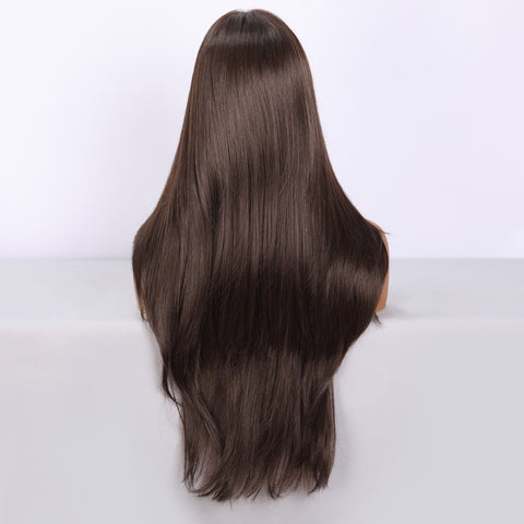 Long Straight With Bangs Synthetic Wig