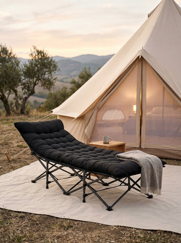 [World Cup 2026]Foldable Camping Bed With Mattress Sturdy And Durable Folding Bed