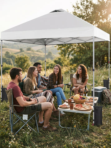 10x10 feet retractable tent, portable outdoor shelter, suitable for beaches, events, camping