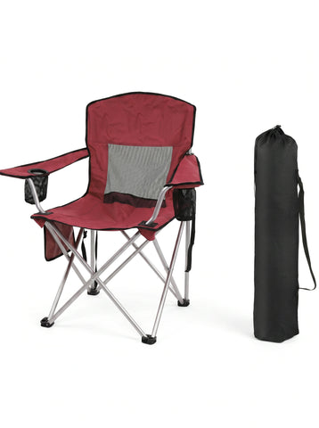 [World Cup 2026]Camping Chair Portable Folding Outdoor Chair With Armrests Cup Holder And Carrying Bag Foldable Chair For Camping Beach And More