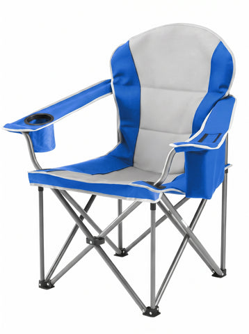 [World Cup 2026]Oversized Camping Folding Chair Heavy Duty Padded Chair With Cup Holder Storage And Cooler Bag 5000 Lbs Steel Frame Portable For Outdoor