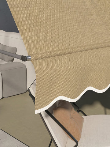 10' x 4' Manual Retractable Awning, Non-Screw Patio Awning, UV Resistant, for Window or Door