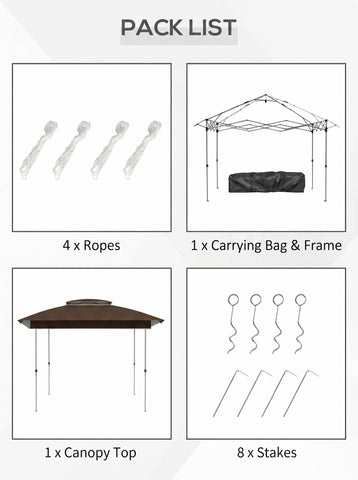 12' x 12' Pop Up Canopy Tent with Netting and Carry Bag, Instant Sun Shelter with 137 sq.ft Shade