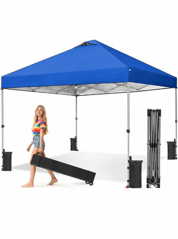 10x10 feet retractable tent, portable outdoor shelter, suitable for beaches, events, camping